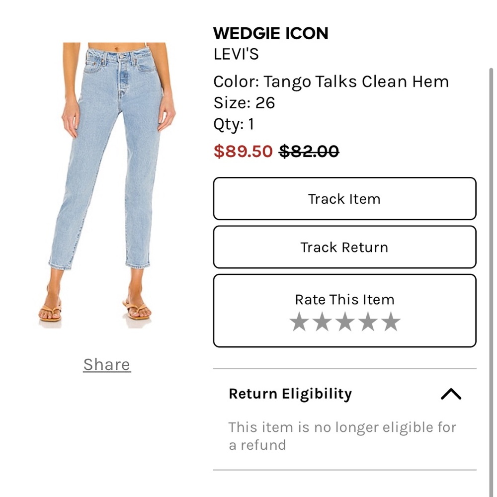 Levi’s Wedgie Icon NWT